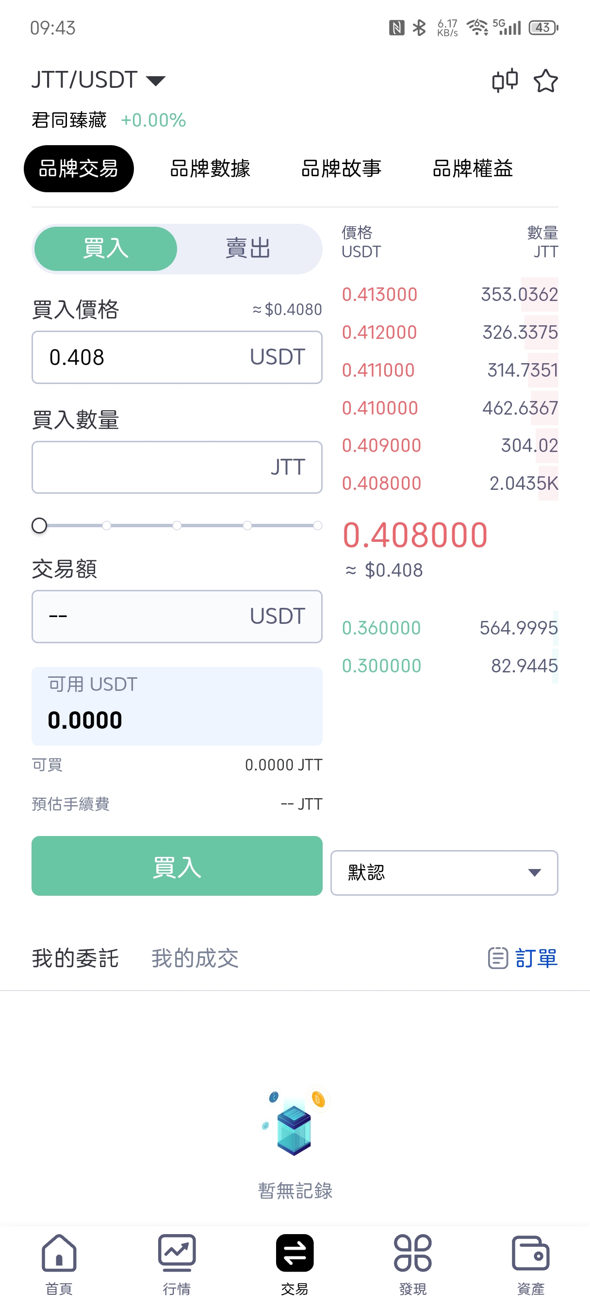 Minax 交易页